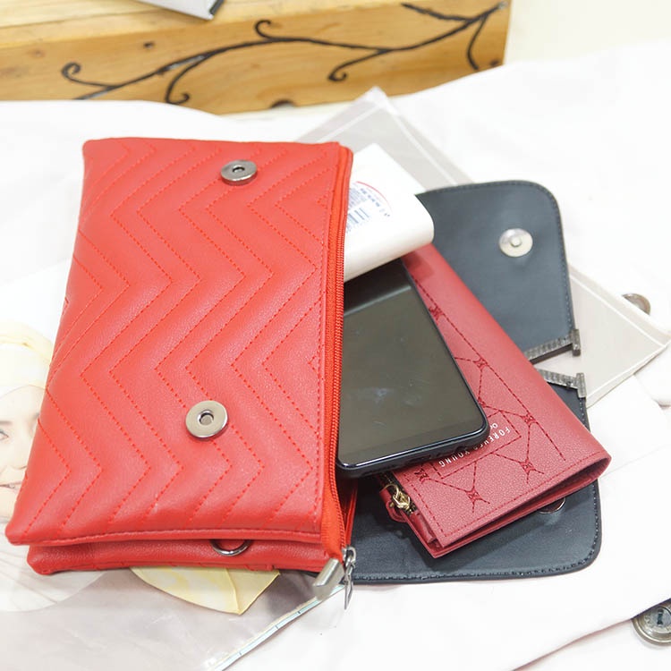 Luna Aura Dompet Cluth Wanita Import Bordir V Series Dompet Wanita Kondangan Terbaru Tas Dompet Wanita Elegan