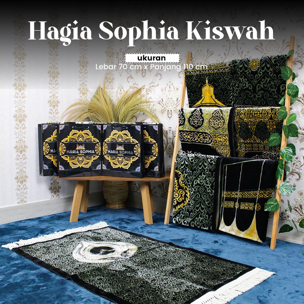 Sajadah Exclusive Hagia Sophia Kiswah Turkey + Paper Bag