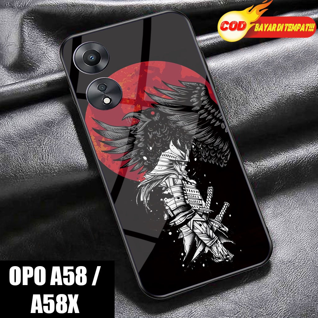 Case Glosy OPPO A58 5G - SMURAI-Hardcase Glossy 2D -OPPO A58X- Silikon OPO A78 -Softcase OPO A95- Ke