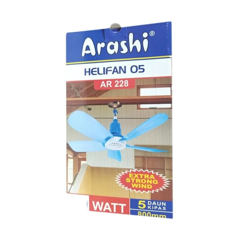 KIPAS ANGIN GANTUNG ARASHI 25 WATT HELIFAN TIPE-40 KIPAS ANGIN PLAFON 5 baling