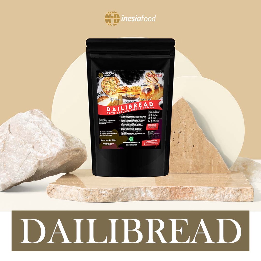 

TEPUNG PREMIX INSTAN ROTI DAILIBREAD DAILINESIA 500gr