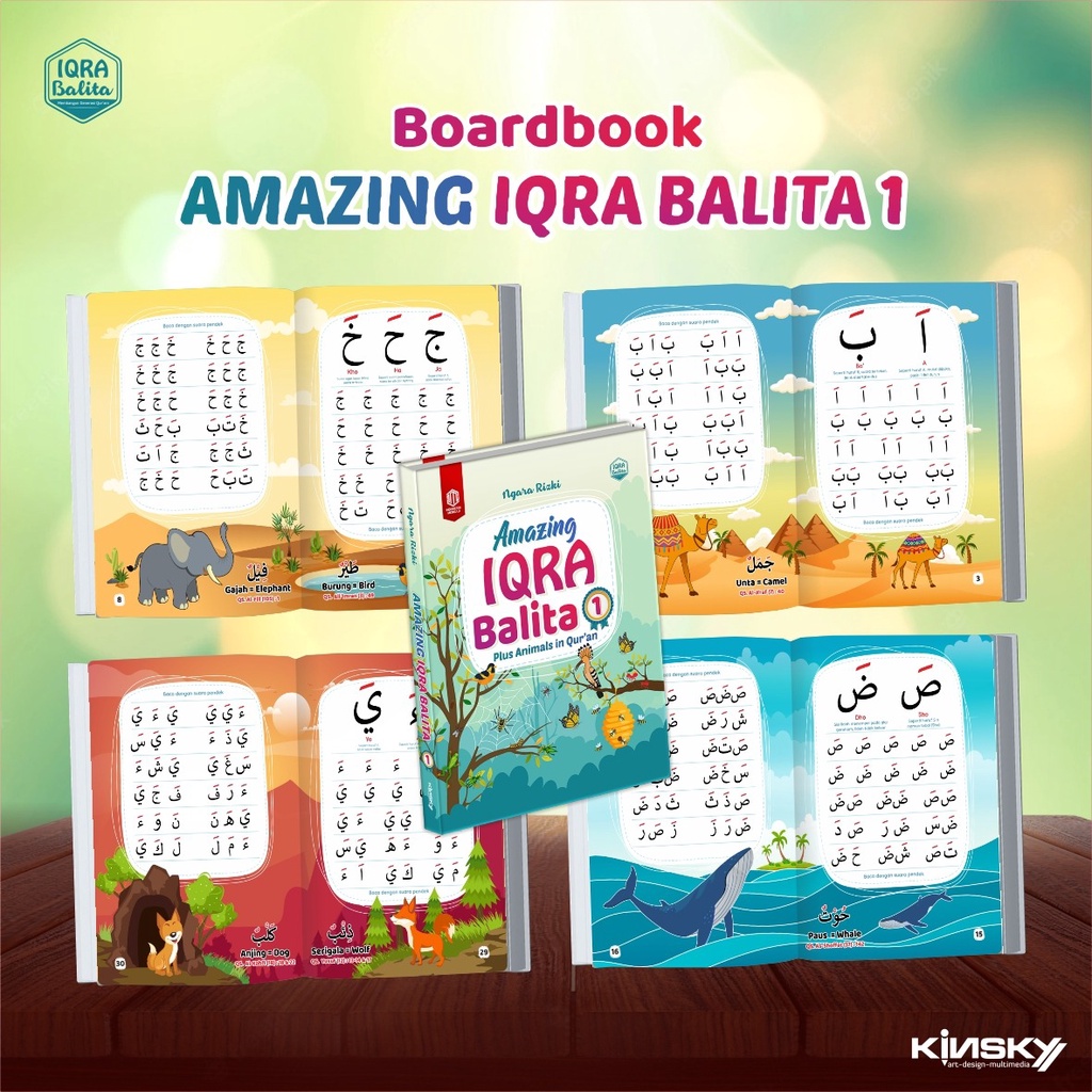 BUKU IQRA | AMAZING IQRO BALITA BOARDBOOK JILID 1 DAN JILID 2