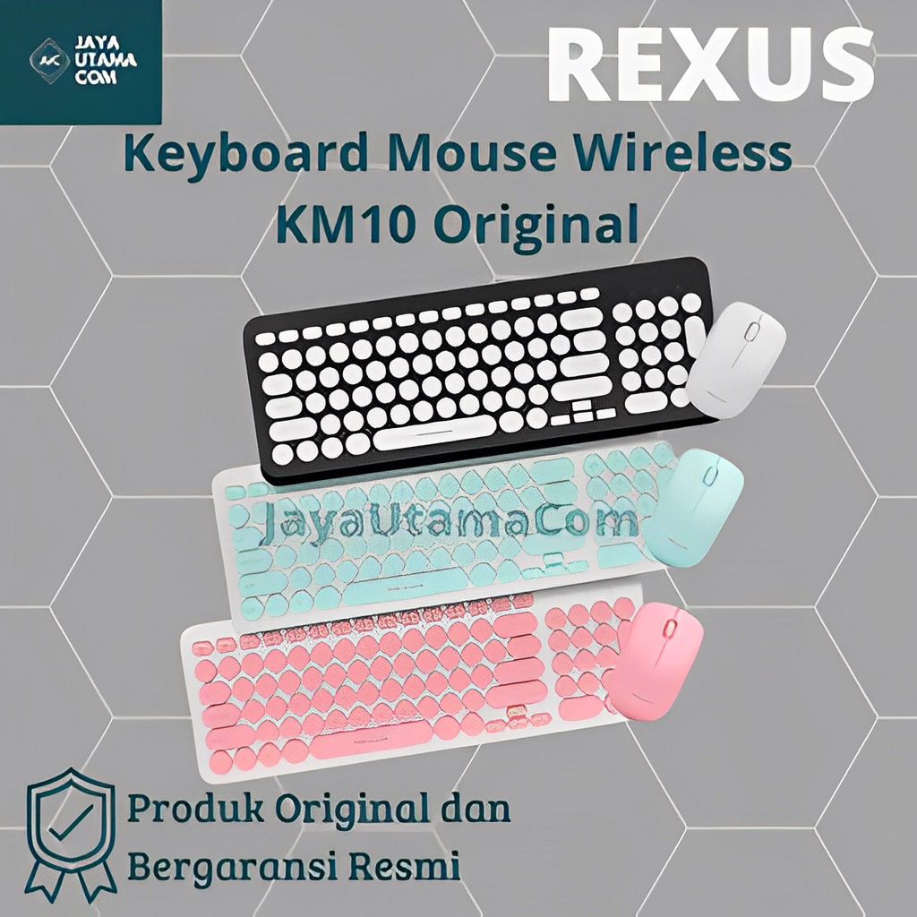 Rexus Keyboard Mouse Wireless KM10 Combo Original