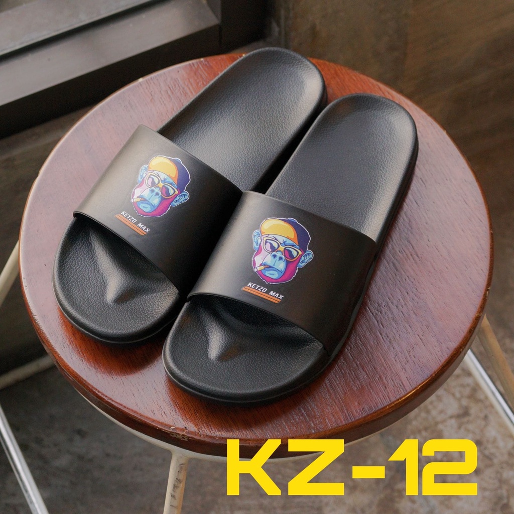 Sandal Selop Bahan Karet Design Simple Sandal Slop Pria Ketzo Max original ( KZ09 - KZ15 )