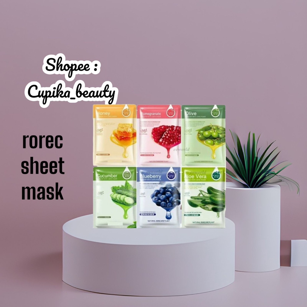 &lt;u.xx&gt; rorec sheet mask -- maskee muka rorec -- masker tissue rorec original