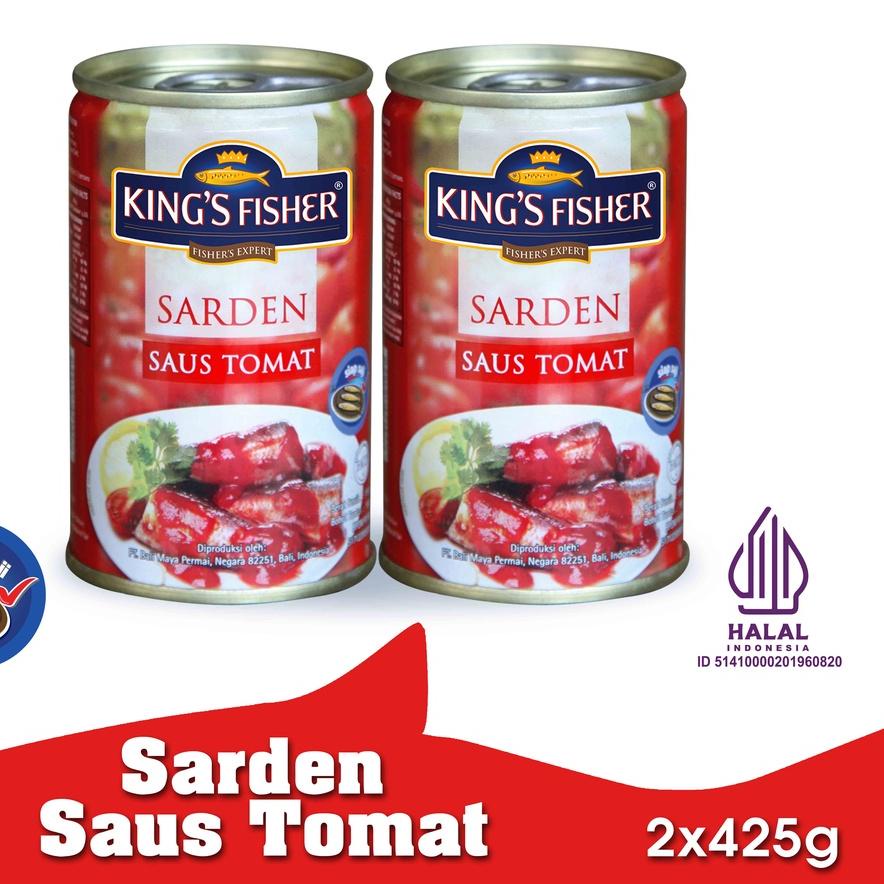 

Import Terlaris King's Fisher Paket 2 pcs Sarden saus tomat Makanan Kaleng 425 gr !!