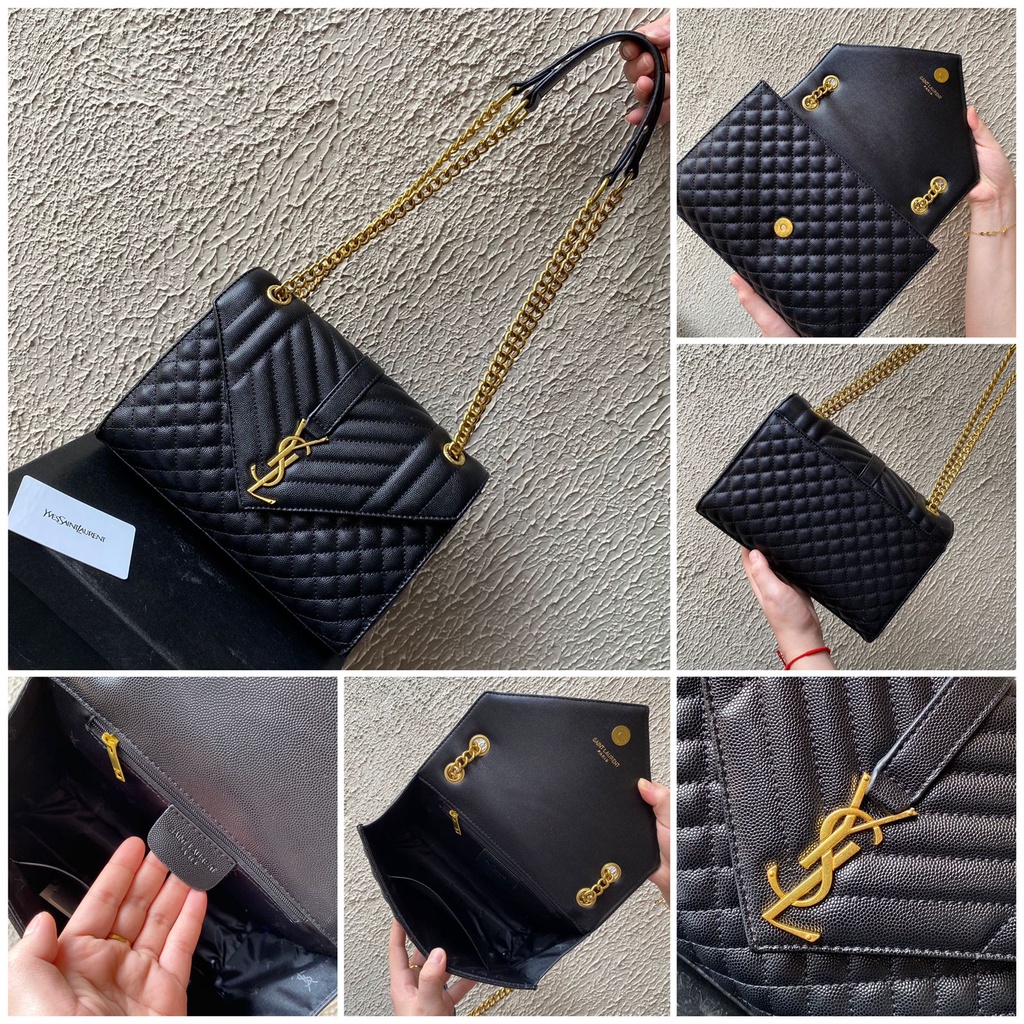 (MICROCHIP) LUXY LX2166 TAS SELEMPANG WANITA  ENVELOPE CAVIAR MEDIUM SHOULDER BAG FREE BOX KUALITAS PLATINUM