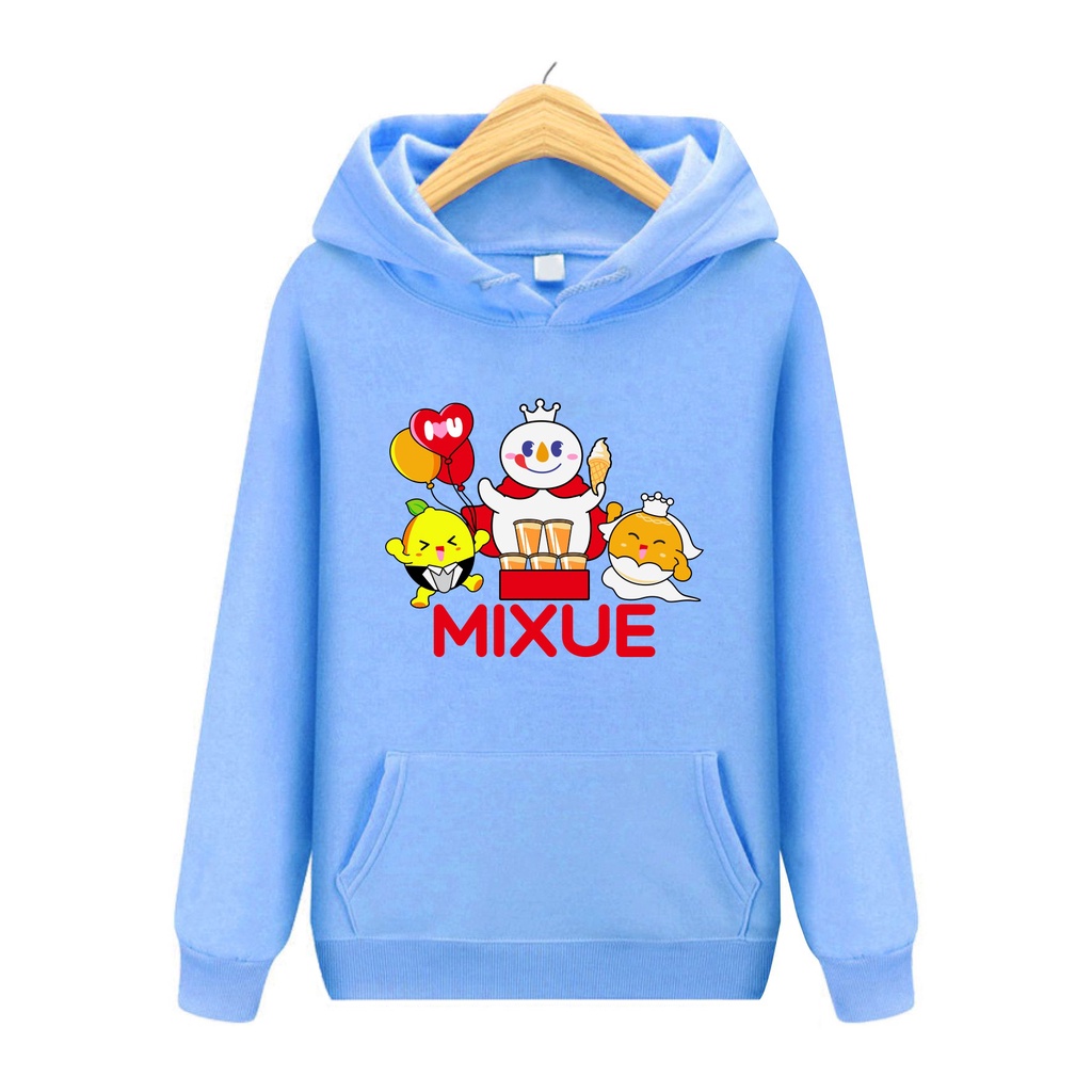 FenishaStore MIXUE ICE CREAM VIRAL Sweater Hoodie Kupluk Anak Laki /Perempuan Usia 4-13+ Tahun Bisa Bayar Ditempat COD