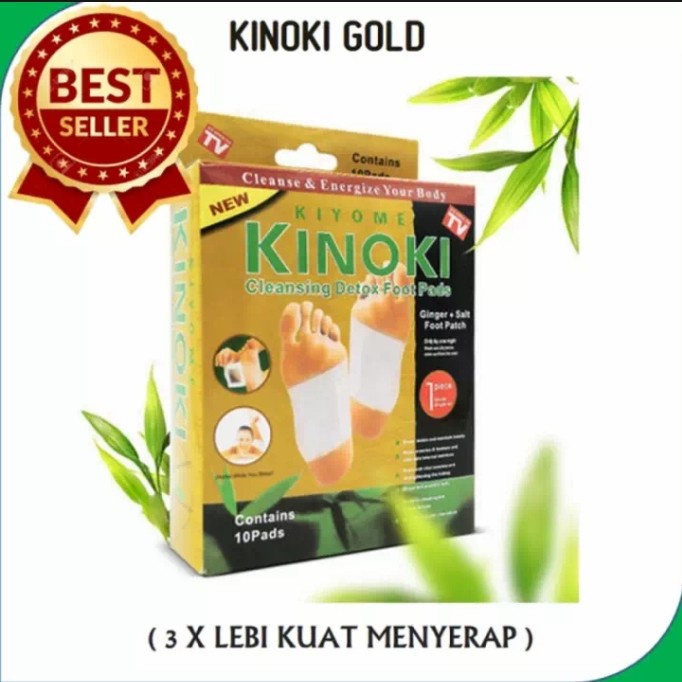 Kinoki Gold Kuning Emas Penyerap Racun Dalam Tubuh - Detox Buang Racun