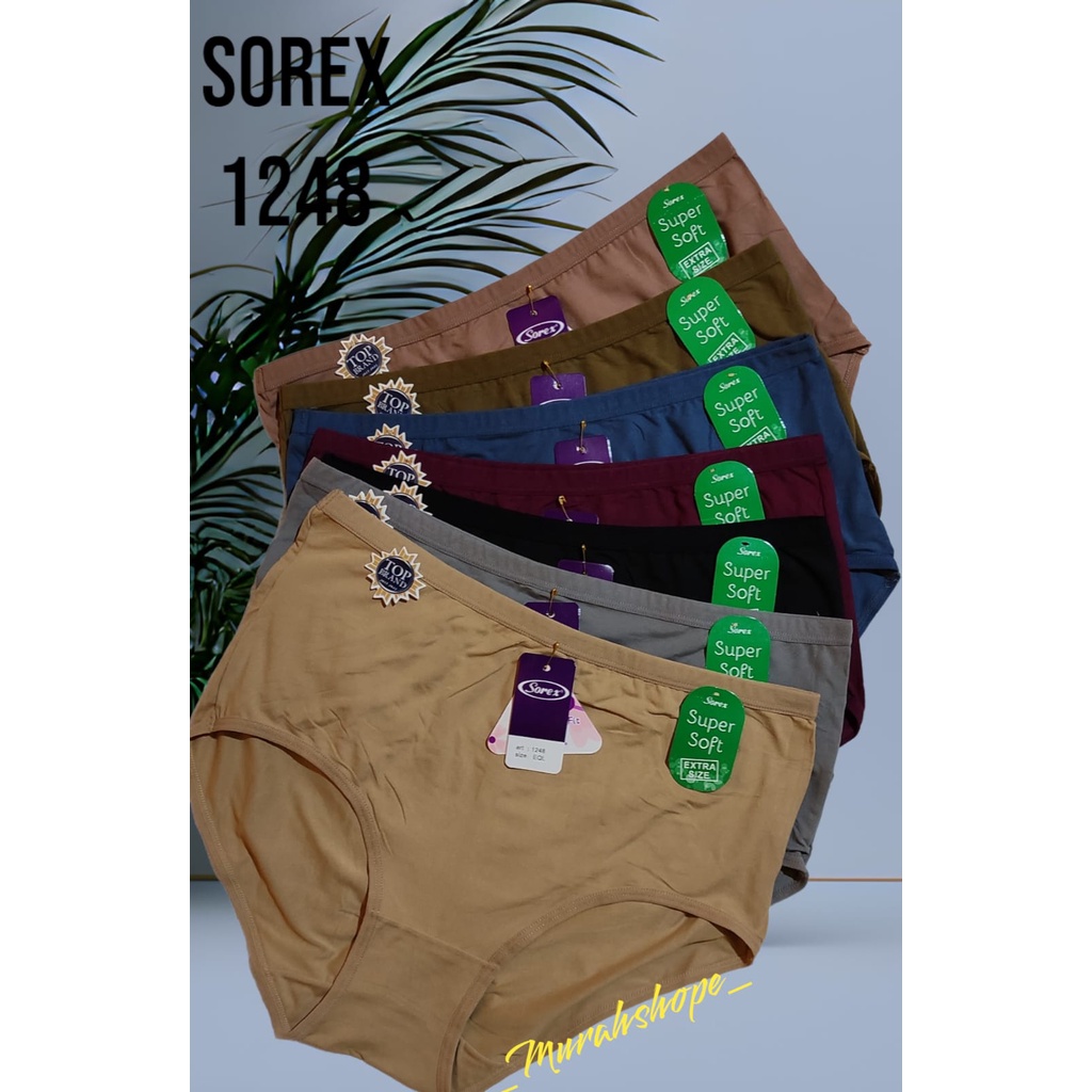 Size QXL ( 3 PCS ) Celana Dalam Wanita Sorex Jumbo 1248 / Cd Jumbo / Big Size / JUMBO