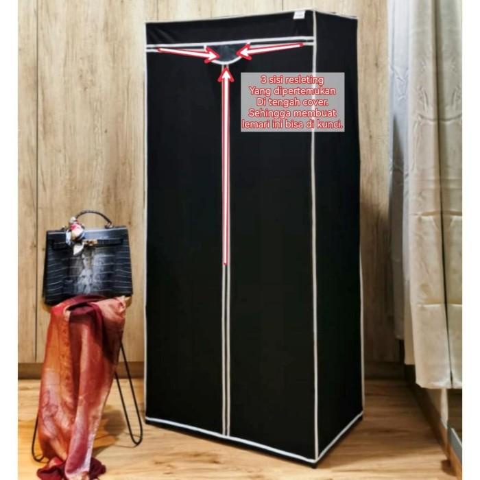 RAK BAJU MINIMALIS/LEMARI BAJU RAKIT/RAK ORGANIZER/NBX-SW ABU ABU