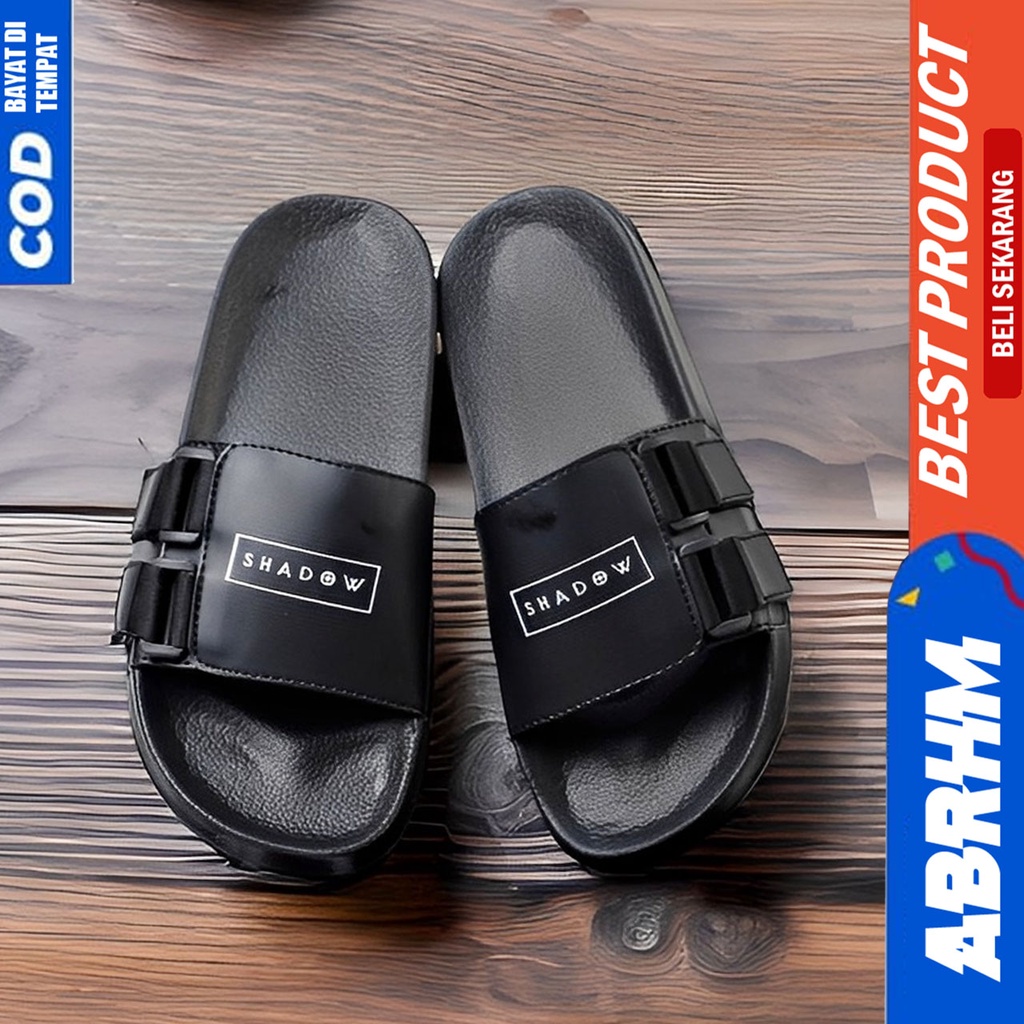 ABRHM x FLUK Sandal Slide Pria Sandal Slop Pria Ori Distro Sendal Selop Cowok / Cowo Keren Kekinian