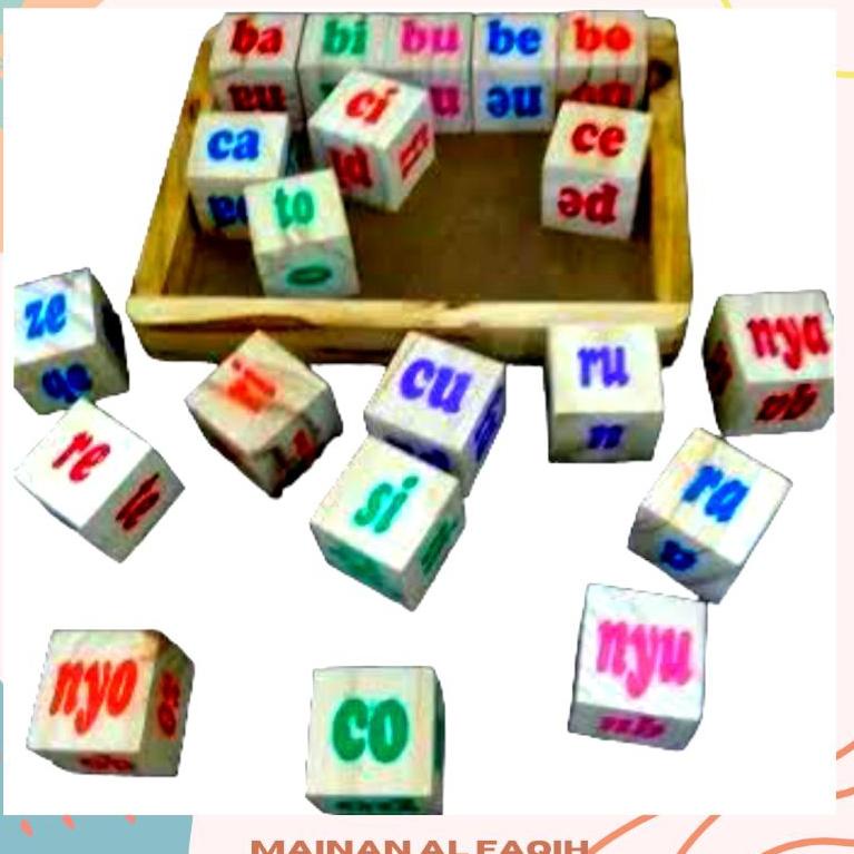 BEST SELLER Mainan Edukatif Anak / Balok Susun Suku Kata / Mainan Balok / Mainan Balok Huruf / Maina