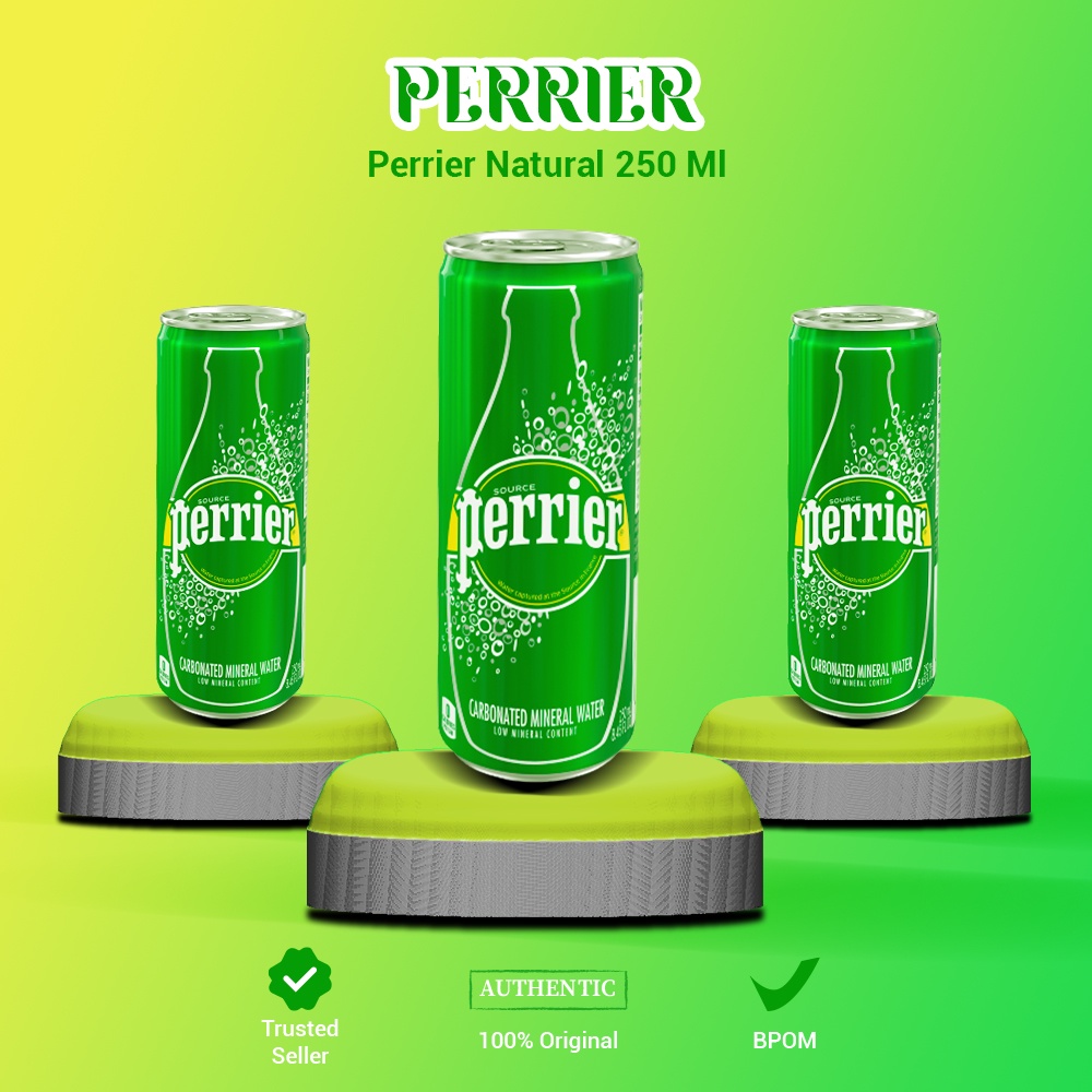 

(30 PCS) PERRIER CARBONATED SPARKLING MINERAL WATER CAN 250 ML