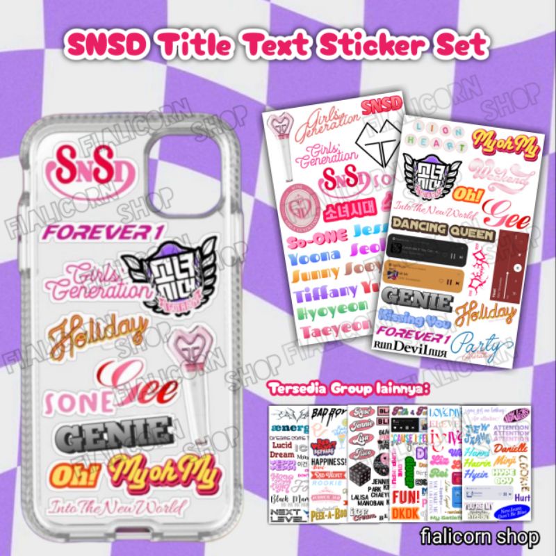 Sticker SNSD Text Title Girls Generation Forever 1 fanart kpop yoona sunny yuri sooyoung seohyun tif