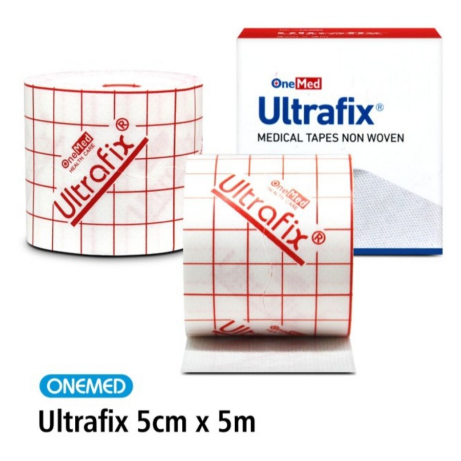 Ultrafix 5cm x 5m Onemed Medical Tapes Non Woven - Plester Luka Non Woven Onemed