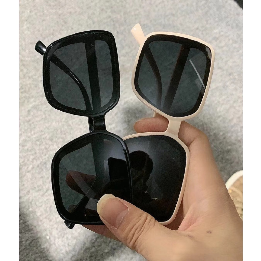 COD Kacamata Sunglass Wanita/Pria Model Retro Way Farer Sunglasses - Kacamata Kotak Hitam