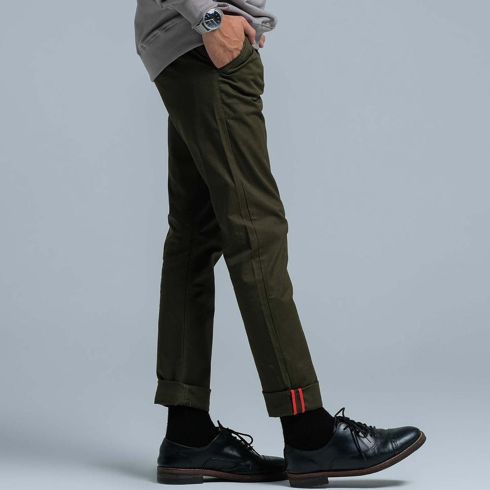 LANGSUNG ORDER JB Long Chino Basic Green Army
