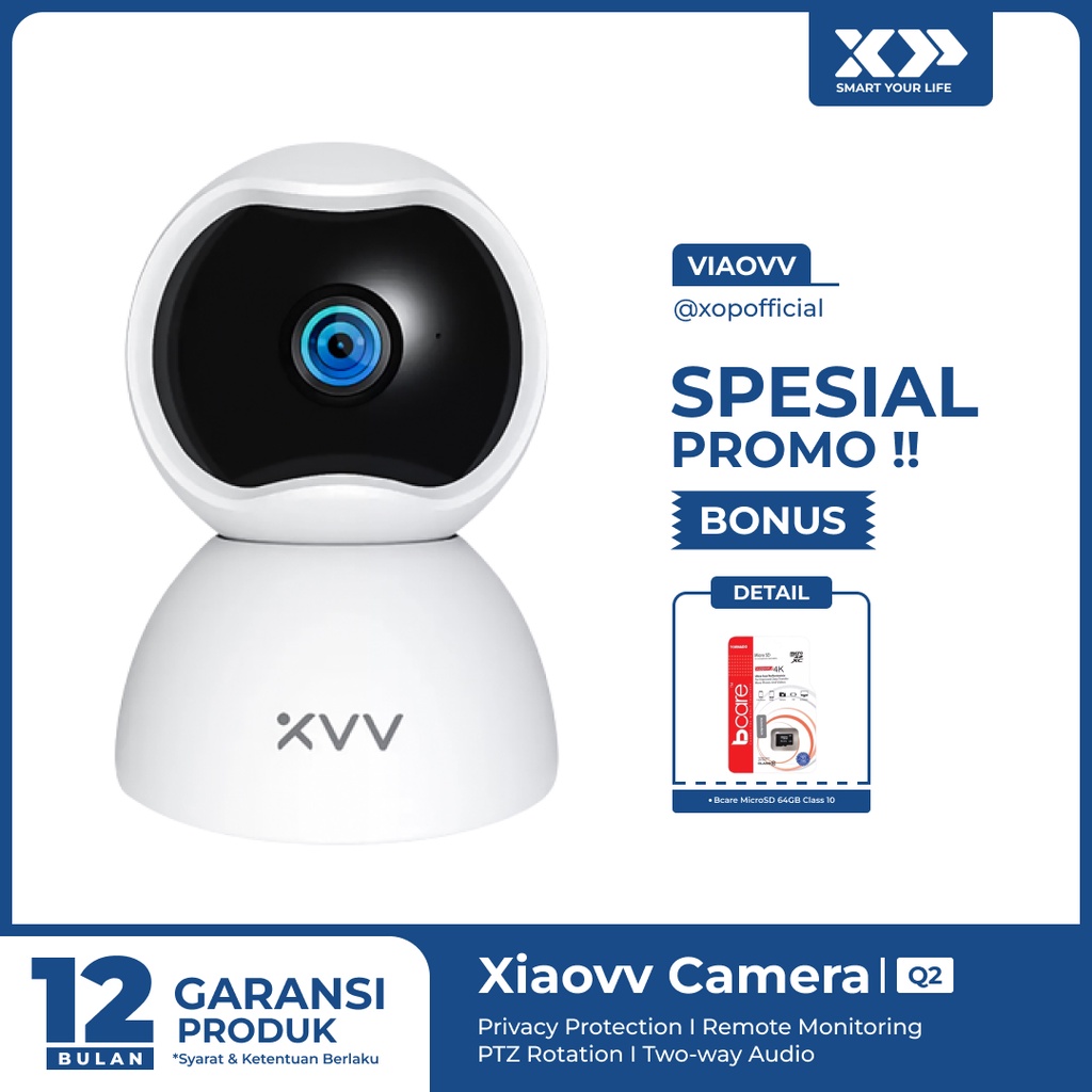 Xiaovv 360° Security Camera Q2 1296P CCTV IP Camera Original