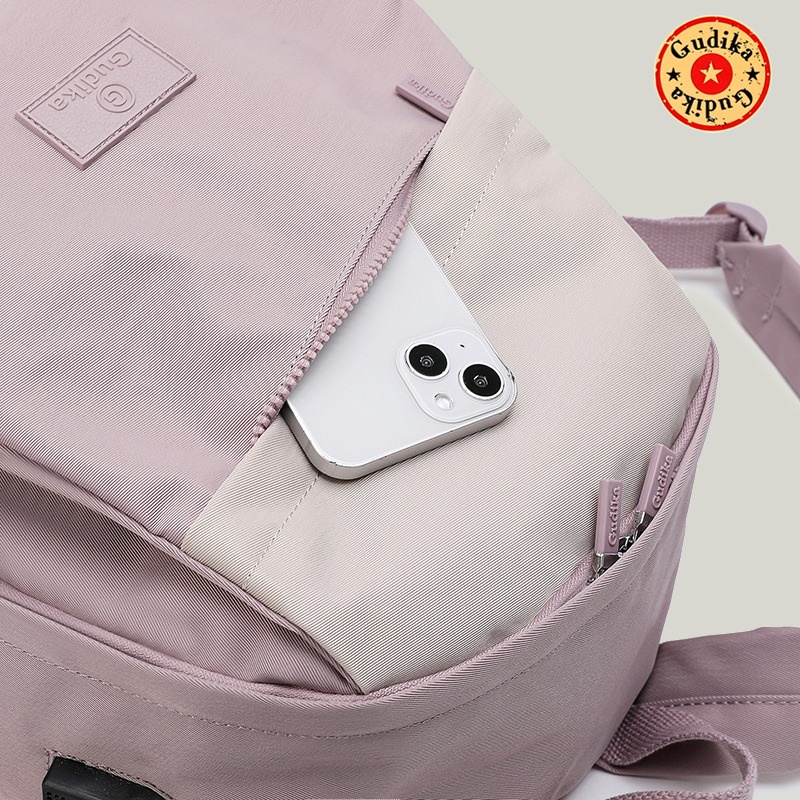 Tas Ransel leptop Waterproof Gudika 5228 USB Port Charger Kekinian Terbaru Import Korea Original Terlaris - Backpack Anti Air Sekolah High Quality