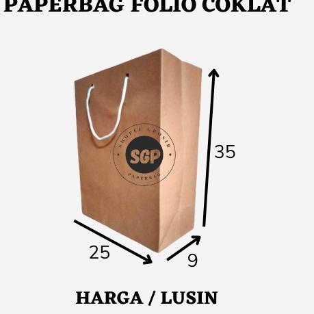

Update Ekonomis Tas kertas/ Paperbag coklat polos Folio 25 x 35