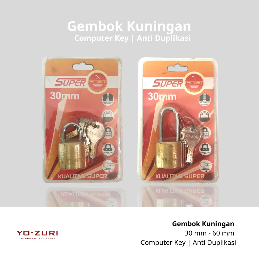 Gembok Kuningan Pintu Pagar Rumah ANTI MALING YOZURI