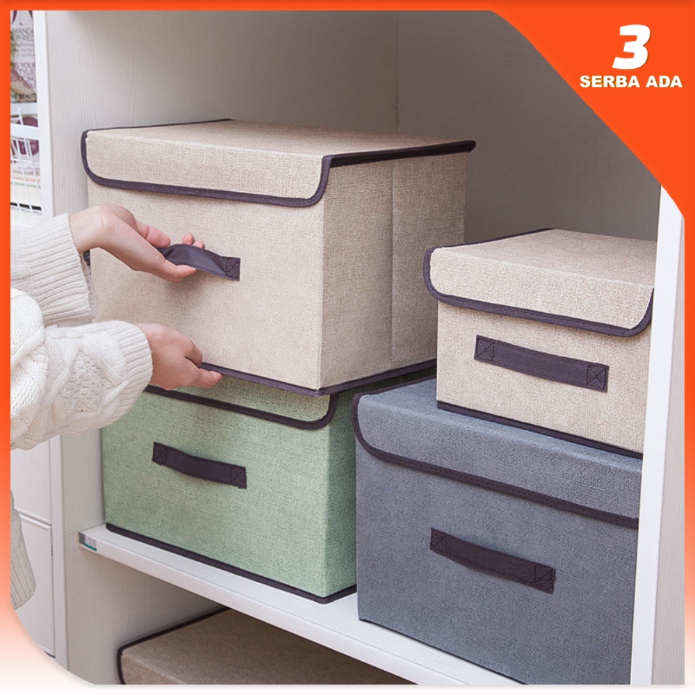 Keranjang Lipat Serbaguna Besar / Storage Box Organizer / Kotak Penyimpanan Serbaguna  / Tempat Penyimpanan Serbaguna / Storage box 2in1 / Wadah Penyimpanan