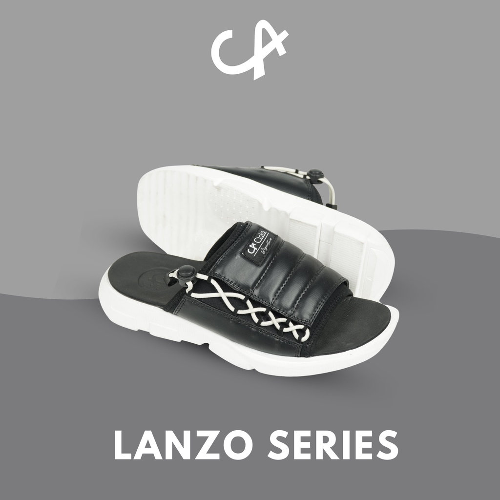 Sandal Slop Pria Traveling Casual Original Cloka Lanzo Sendal Slide Dewasa Anti Slip Slippers
