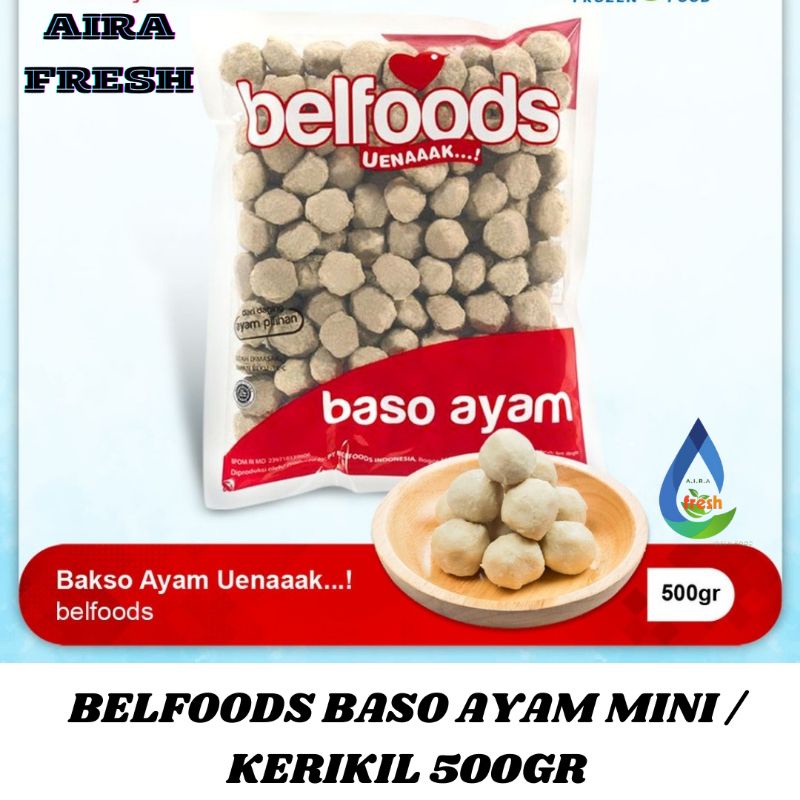 

Bakso Ayam Belfoods 500g | BELFOODS BASO AYAM MINI 500g Bakso Ayam Mini frozen food