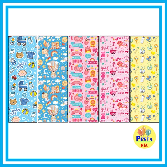 

MURAH !! / Kertas kado Motif Baby 80gr/ kertas kado Anak / kertas kado Pita/ Motif Baby/ Kertas Kado Setara Sanwa Sansan Wawa