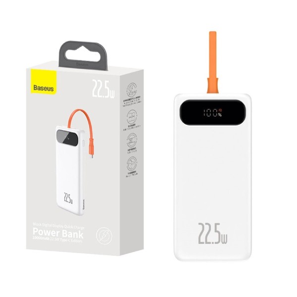 Baseus Block Digital Display Powerbank 10000mAh w/ Type-C Cable 22.5W