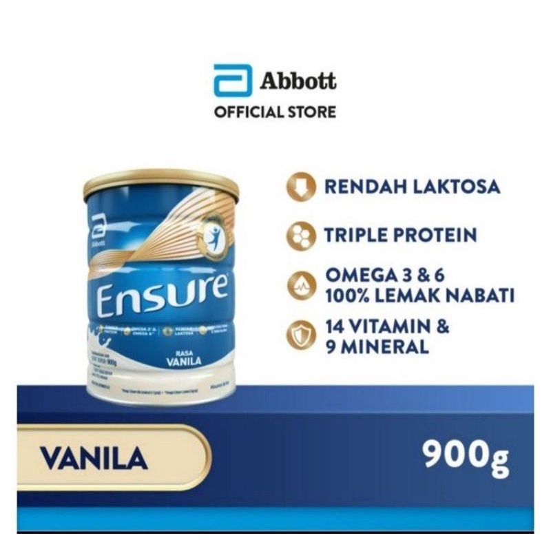 SUSU ENSURE DEWASA SUSU ORANG TUA RASA VANILA COKLAT GANDUM GOLD GOLDSURE 900 GR 400 GR 850 GR Bc