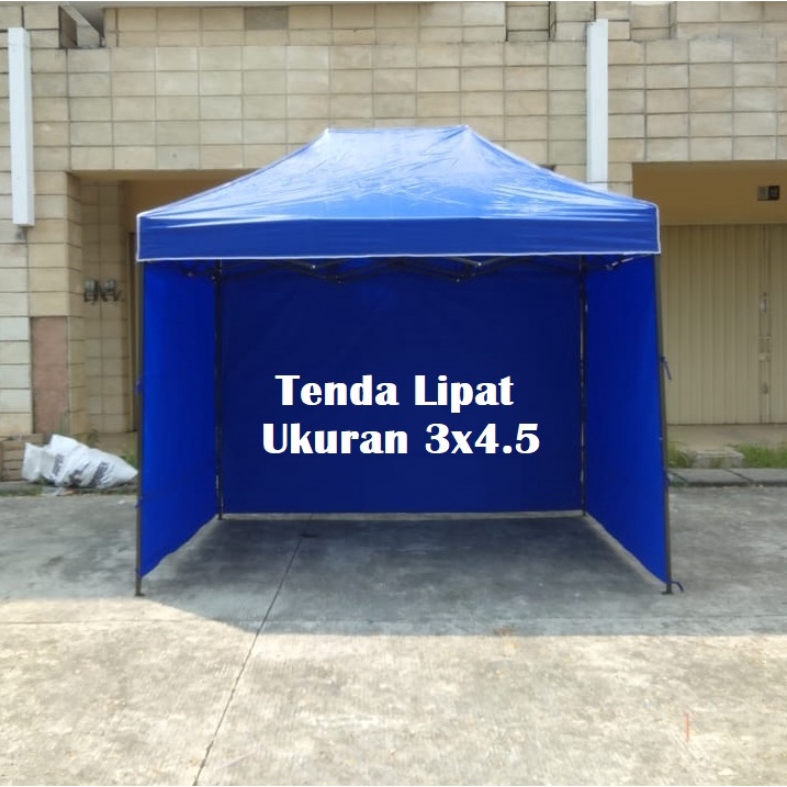 Tenda Lipat 3x4.5 Lengkap Dinding Polos 3 Sisi