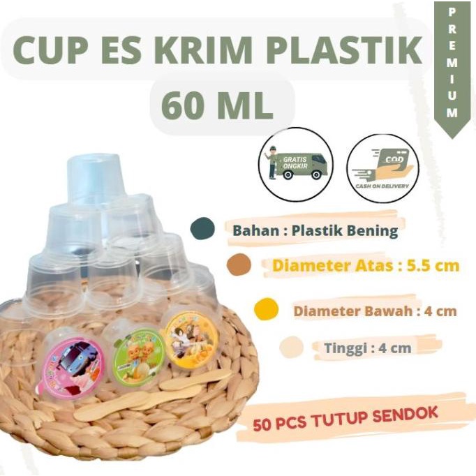 &<&<&<&] CUP ES KRIM KERTAS - CUP ICE CREAM PAPER - CUP PLASTIK KOTAK