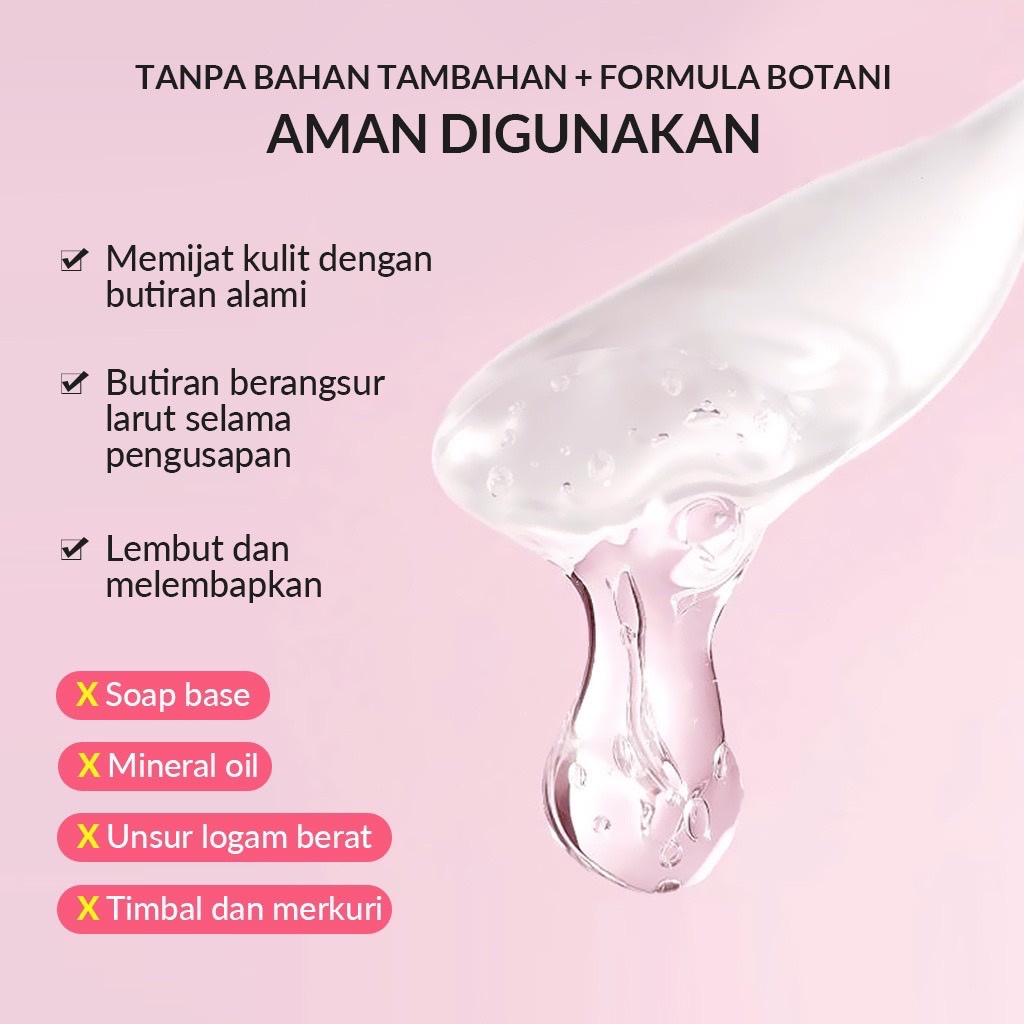 BIOAQUA Facial Exfoliating Gel / Body Exfoliating Gel / Body Scurb / Peeling Wajah / Peeling Badan