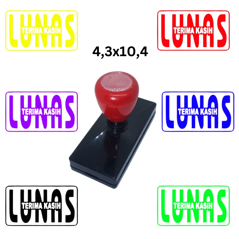 

WARNA BEBAS PILIH Stample Flash / Stempel Otomatis / Cap LUNAS TERIMA KASIH 4.3x10.4 CM