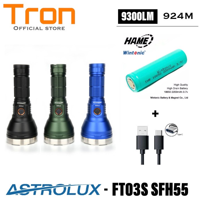 Terlaris Astrolux Ft03S Sfh55 9300 Lumens 924 Meter Senter Sorot Led Flashlight