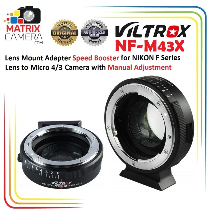 VILTROX NF-M43X ADAPTER SPEED BOOSTER NIKON LENS TO MICRO 4/3 CAMERA