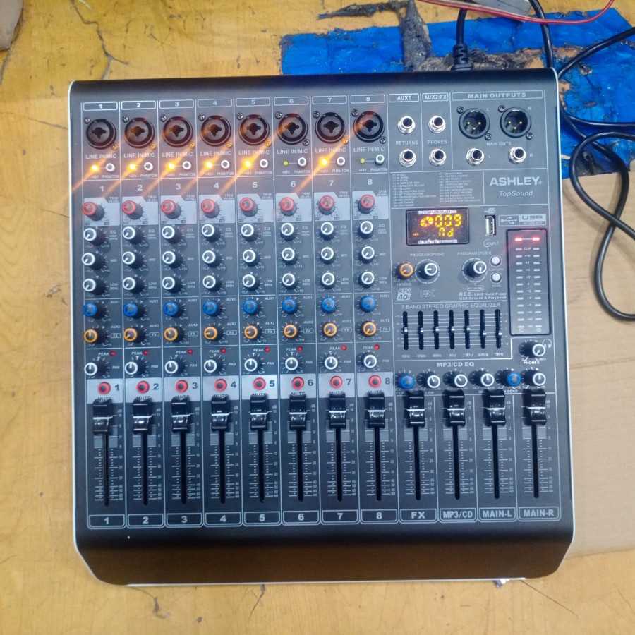 POWER MIXER ASHLEY TOPSOUND TOP SOUND POWER MIKSER ASHLEY TOPSOUND TOP SOUND 8CH