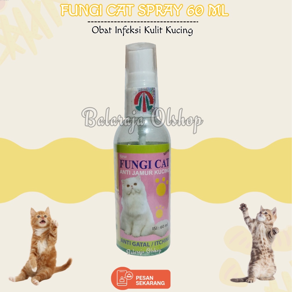 Obat Luka Koreng Infeksi Jamur Scabies Kucing Fungi Cat 60 ml