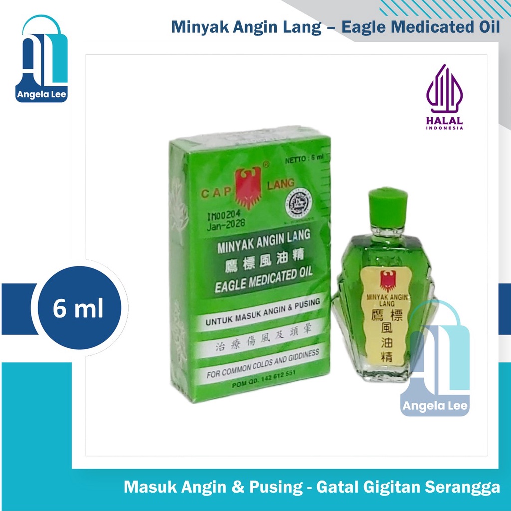 Cap Lang Minyak Angin Lang Eagle Medicated Oil Masuk Angin Pusing