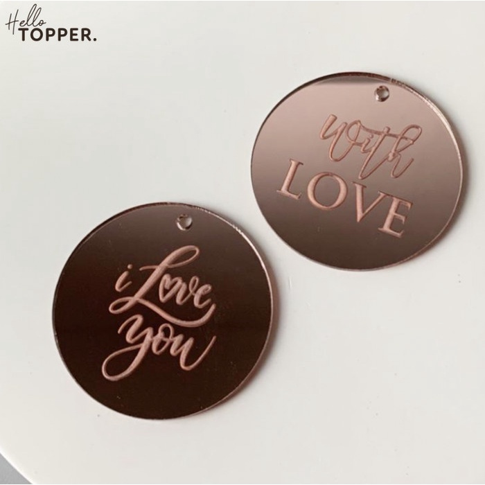 

Murah Hang Tag Valentine Hang Tag | Hiasan Hampers Gift Tag Hang Tag Bulat - rosegold mirror 01 Elegan