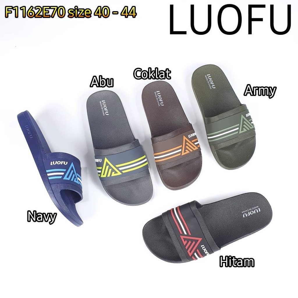 LUOFU ORIGINAL jelly sandal cowok selop luofu karet import sendal pria F1162E70