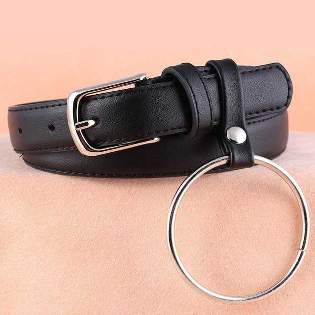 [COD] Tali Ikat Pinggang Kulit Wanita Model Slim Style Attractive Leather Belt Women Round Buckle PU Leather Fashion Korea Kecil Gesper Korean Style Murah Laris