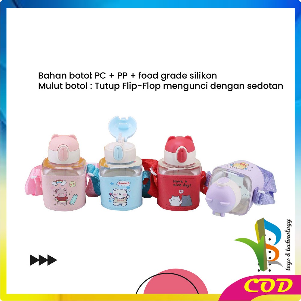 RB-C469 Botol Minum Anak Karakter 600ML Tempat Minum Anak TK Lucu Dengan Sedotan / Bottle Minum Kids Portable BPA FREE