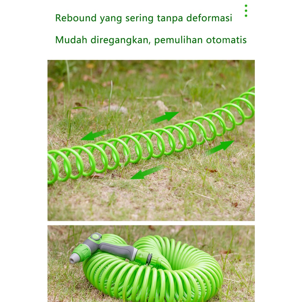 15M/20M/30M/40M Retractable Coil Magic Fleksibel Taman Selang Air Pembersih Mobil musim Semi Pipa Selang Plastik Penyiraman Tanaman W/Spray Gun