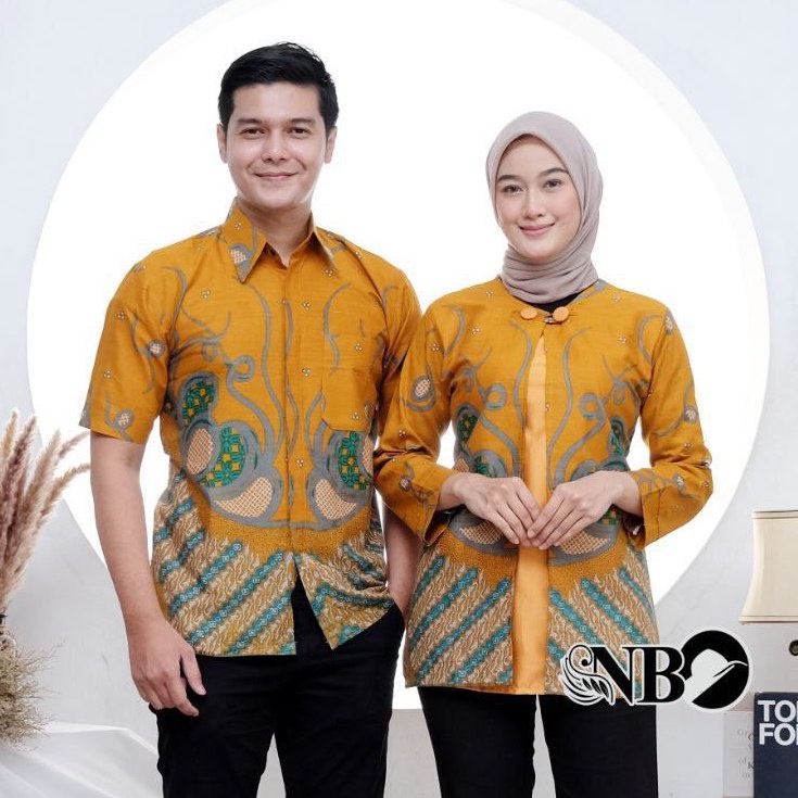 Batik Couple Modern Atasan Blouse Batik Kerja Kantor Wanita