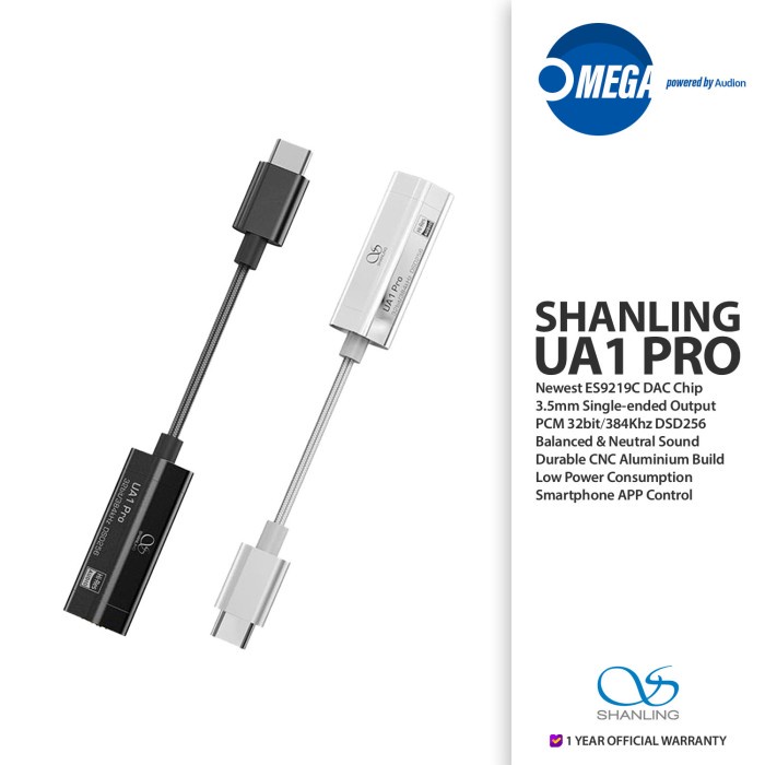 Shanling Ua1/Ua-1 Pro Es9219C Usb Type-C 3.5Mm Portable Dongle Dac/Amp