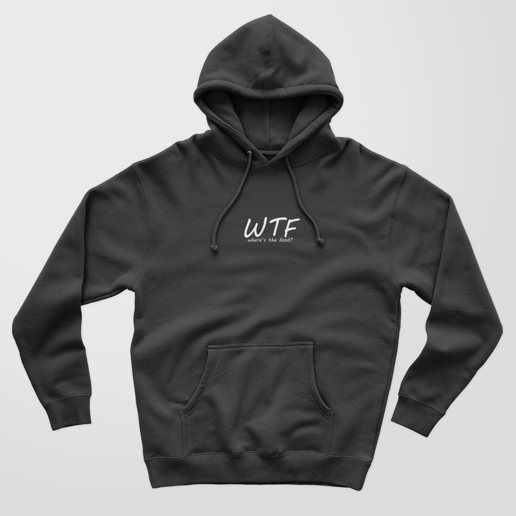 OVERSIZE WTF HOODIE UNISEX FIT TO XL ONE SIZE FIT XL / HOODIE UNISEX TEBAL