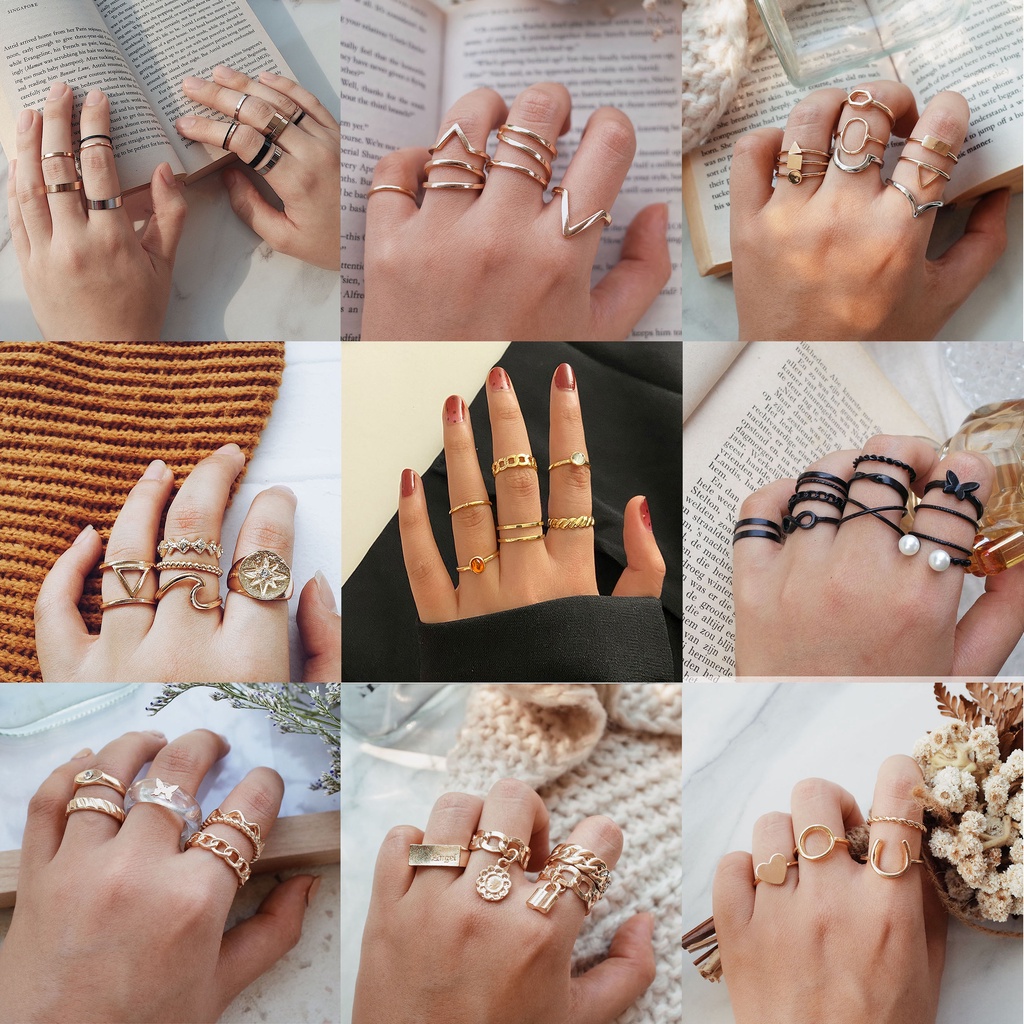 CINCIN BOHEMIAN SET RINGS KOREA